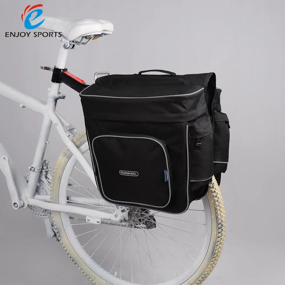 ROSWHEEL сумка для багажника Pannier велосипедная 30L Черная задняя велосипеда