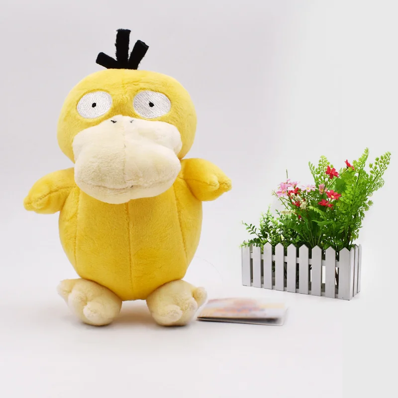 Psyduck yellow 20 стилей Аниме Блестящий Mew Greninja Dragonair Psyduck Dragonite Kyogre Solgaleo Ho-Oh Magnemite мягкая плюшевая мультяшная кукла игрушка - Цвет: Psyduck yellow