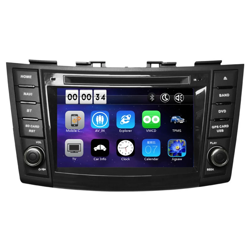 Два Din 7 дюймов Автомобильный dvd плеер для SUZUKI SWIFT 2011 с 3G Хост GPS навигация Bluetooth IPOD TV