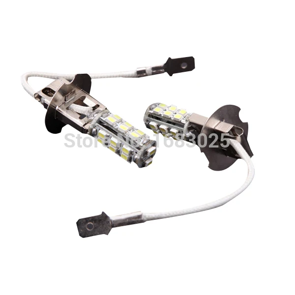 Лучшая цена 2x H3 26 SMD 3528 Светодиодный 3 Вт белый автомобильный светильник с