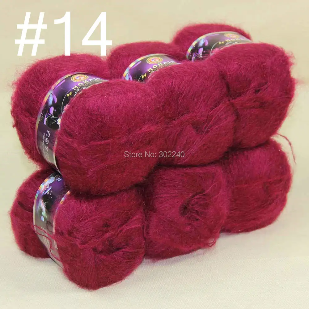 Партия из 6 шариков мохера 50% ангорские козы кашемир шелк Ручная Пряжа Вязание