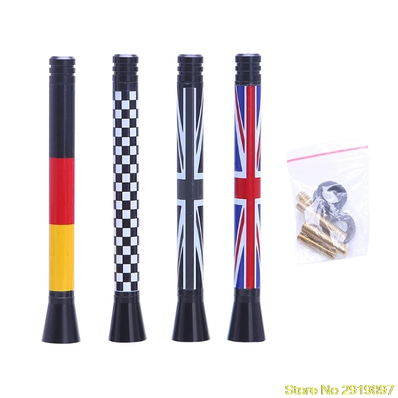Короткая антенна с британским флагом Union Jack для MINI Cooper S R55 R56 R60 Countryman