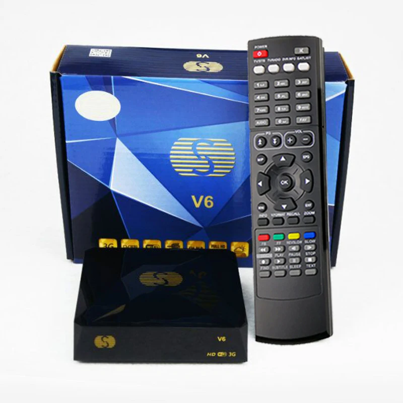 S-V6 DVB-S2 спутниковый ТВ приемник Поддержка веб-ТВ Xtream IP tv Biss ключ Youtube CCCAM Испания NEWCAM DLNA USB WiFi S V6 телеприставка