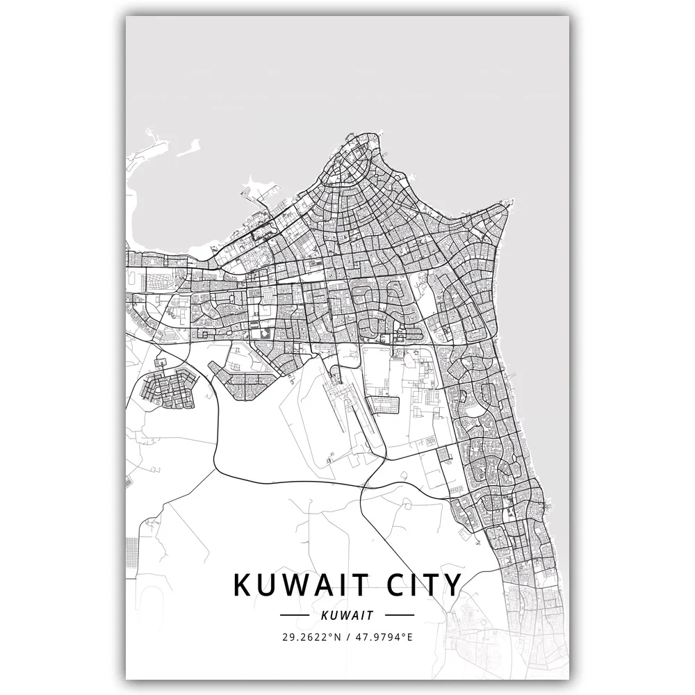 

Kuwait Map Poster