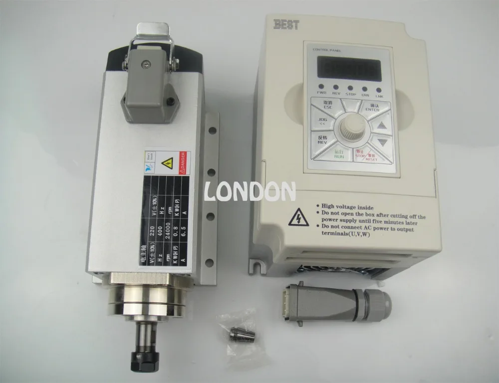 

1.5KW inverter+CNC spindle kit ER11 800w air cooling spindle motor