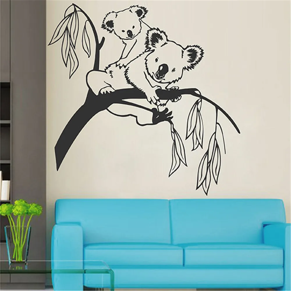 Наклейка на стену в виде дерева коала для детей детская наклейка детскую