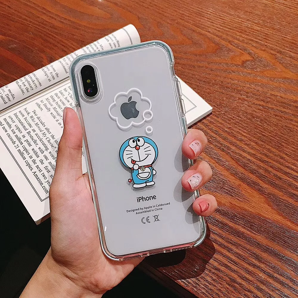 4 AMhx Японский милый Аниме Doraemon Moomin Красочные края чехол для телефона для iphone 11 pro X XS Max Xr 7 8 6 6s plus прозрачный мягкий силиконовый чехол - Цвет: 4 AMhx