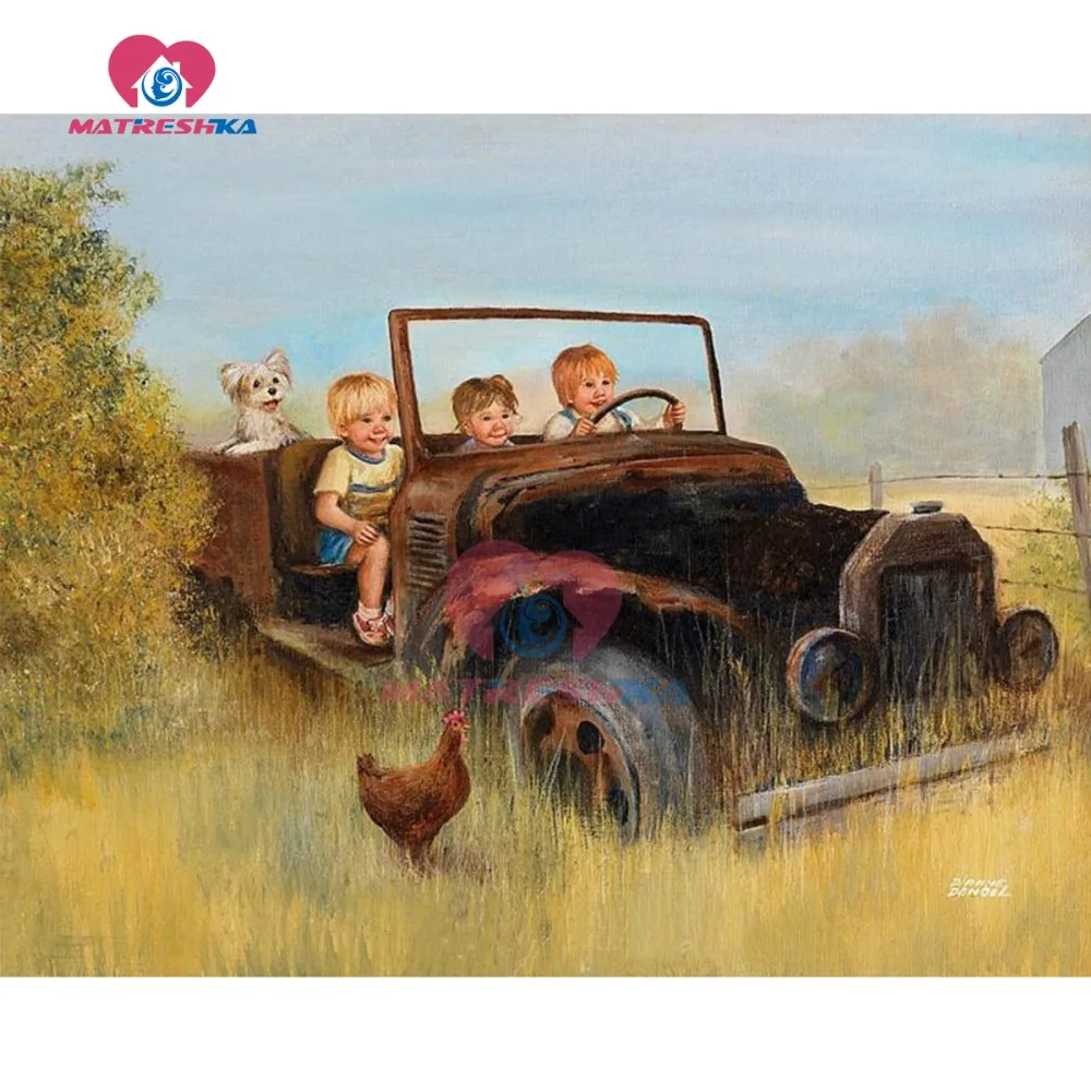 Алмазная мозаика полноразмерная вышивка картина 5d сделай сам для девочек и