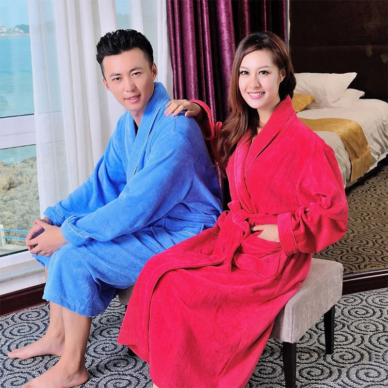 

Men's Terry Cloth Bathrobe Robe (EcoComfort); Texere Eco Friendly Bamboo Viscose