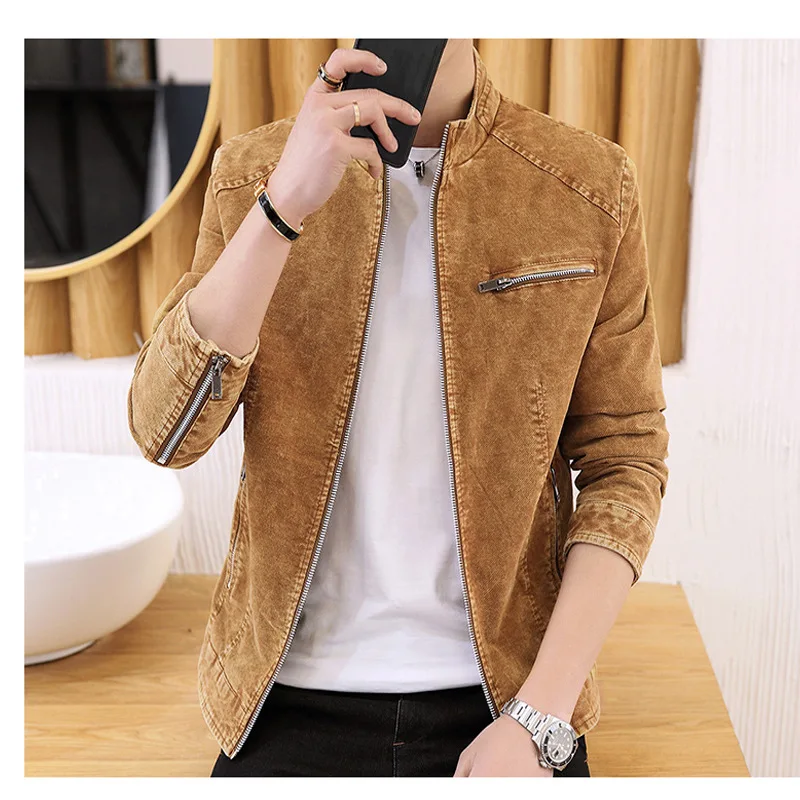 

Autumn jeans jacket, young man jacket, slim