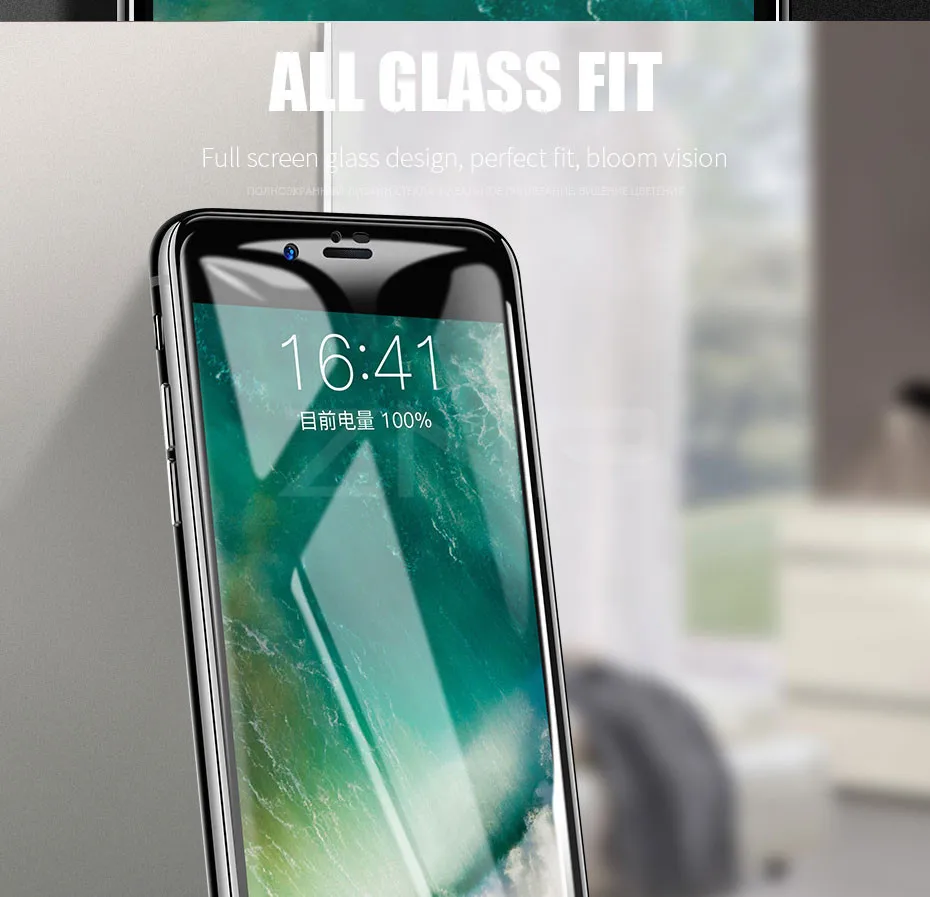 ZNP полное покрытие 6D Edge закаленное стекло для iPhone X 7 8 6 6 S Plus Защита экрана для iPhone 10 6 6 S 7Plus защитная пленка