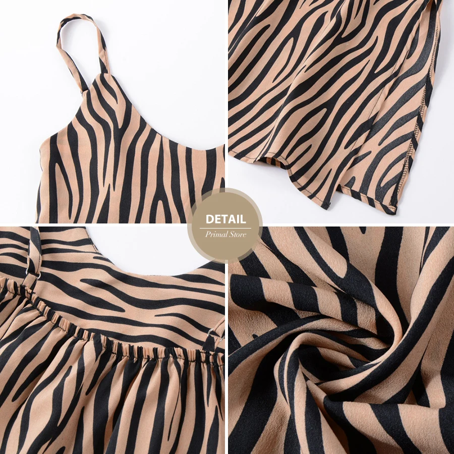 На лето платье без бретелек Для женщин V шеи Leopard полосы спинки Повседневное