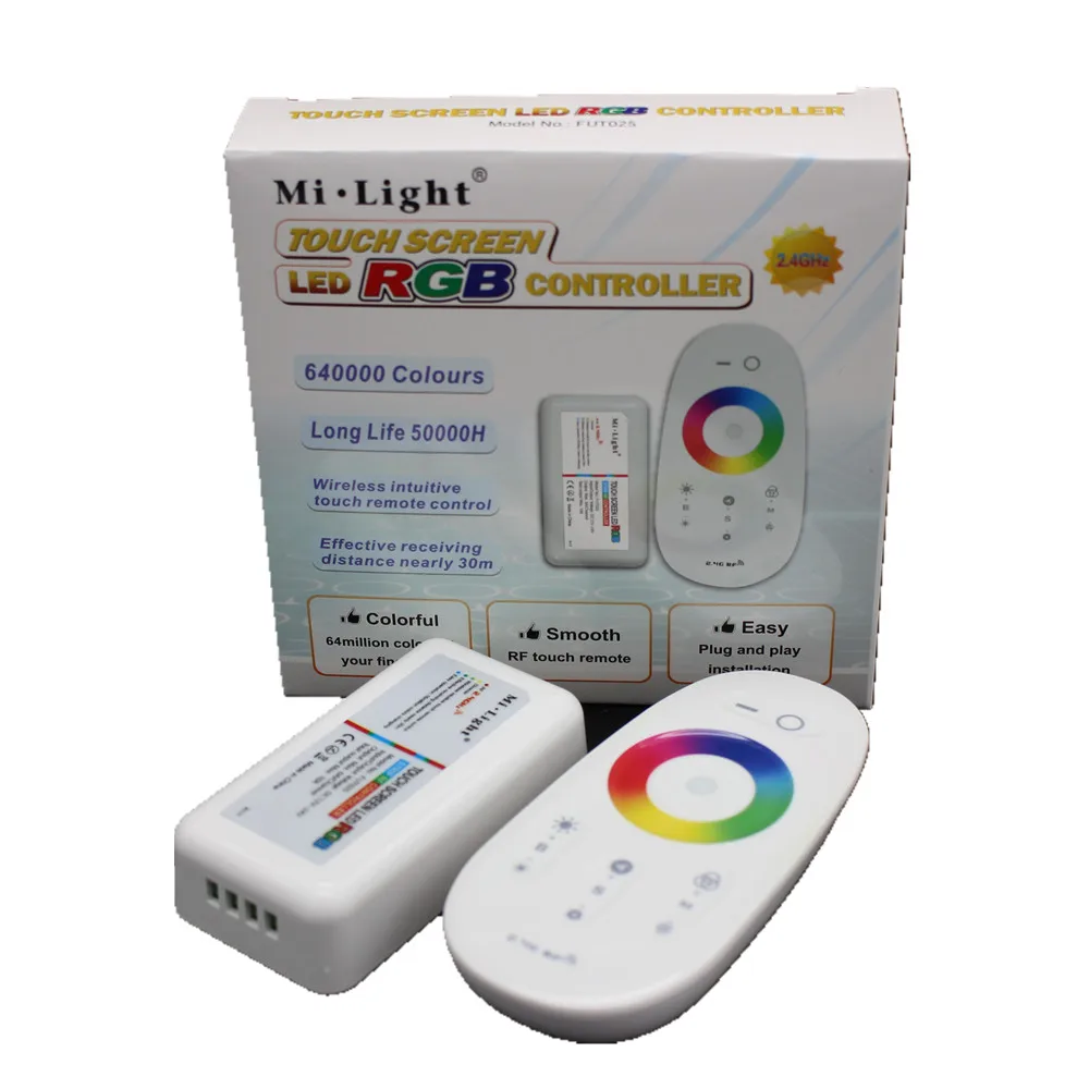 RGB RGBW контроллер 2 4G Mi light LED сенсорный пульт дистанционного управления Диммер 12 24 В
