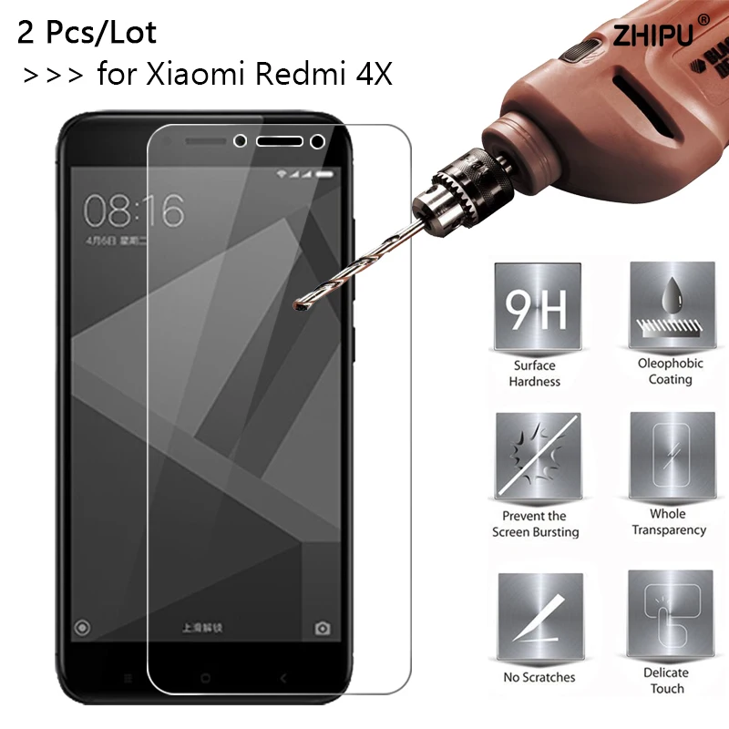 2 шт./лот 2.5D 0 26 мм 9H Премиум Закаленное стекло для Xiaomi Redmi 4x Защитная пленка экрана