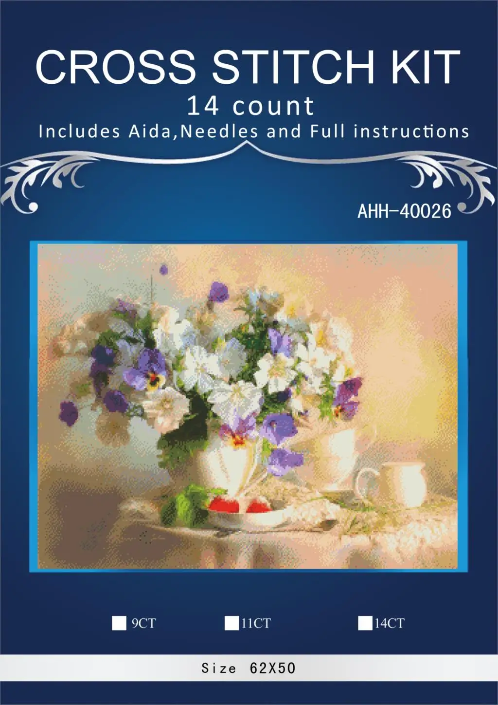 

Набор для вышивки крестиком oneroom, белая ваза с цветами, 14CT, сова, животное, дерево, хлопковая нить, набор для рукоделия, DMC