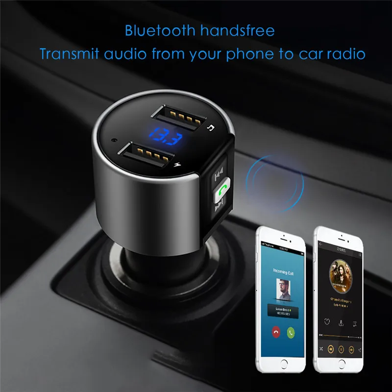 Беспроводной Bluetooth FM передатчик модулятор Автомобильный Радио адаптер MP3 плеер