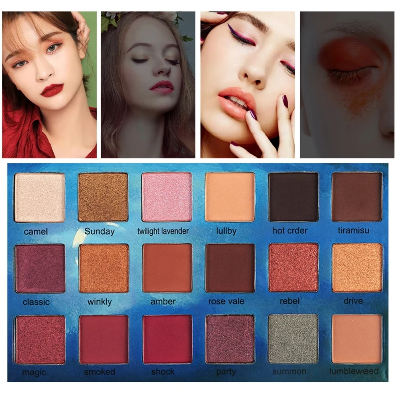 Shimmer матовая палитра теней для макияжа профессиональный бренд Make Up Maquillage палитра теней для век 18 цветов Новинка