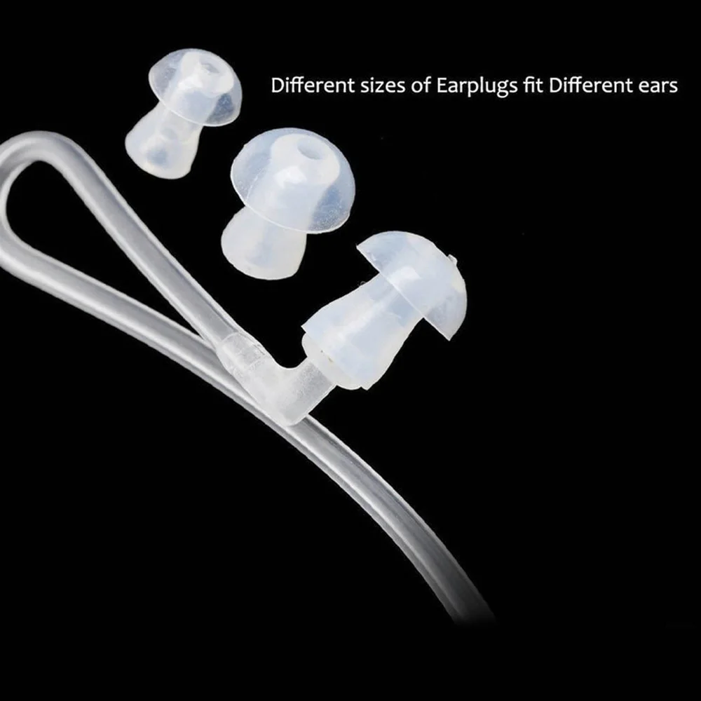 FBI Style In-ear Earphone Earbuds 3.5mm Radiation Protection Monitor Earpiece Mini Walkie Air Tube Headset with Mic | Электроника