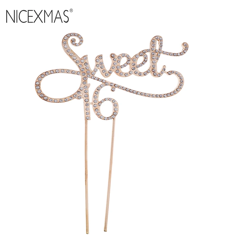 : NICEXMAS сладкий 16 торт фигурки жениха и невесты С украшением в виде кристаллов