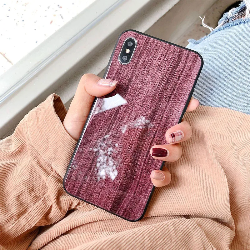 Стеклянный чехол ROSINOP с рисунком дерева для iphone 6s 7 8 plus антидетонационные Чехлы x xs