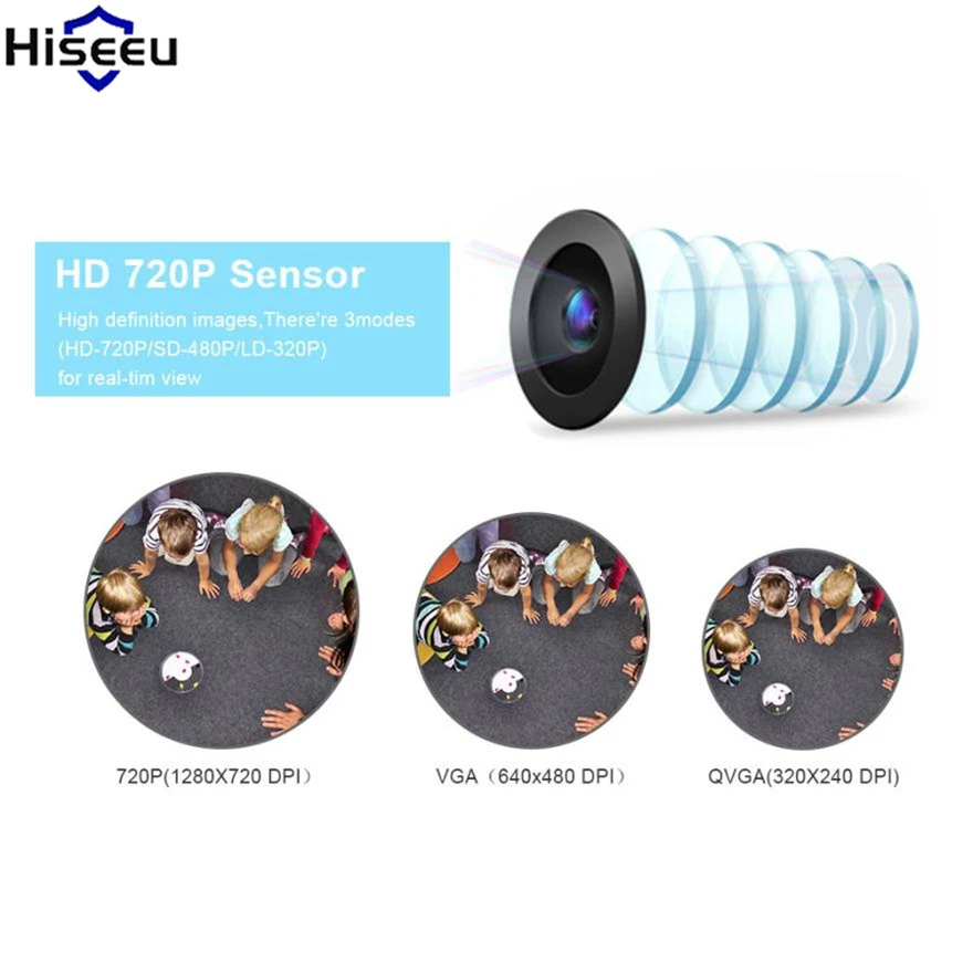Hiseeu Ip Камера Беспроводной Открытый безопасности 720 P Ночное видение P2P мини
