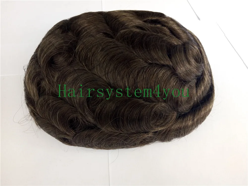 Новая система для волос с Полный парик из тонкой кожи Опти накладки