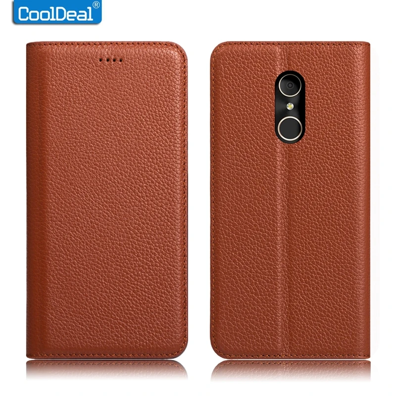 Винтаж Лич Подлинная Кожаный чехол для Alcatel A3 плюс мобильный телефон люкс Ретро