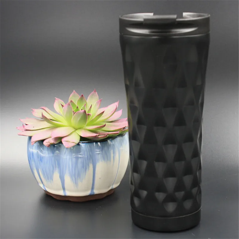 Модная Изолированная Чашка 500 мл из нержавеющей стали кофейный термос кружка