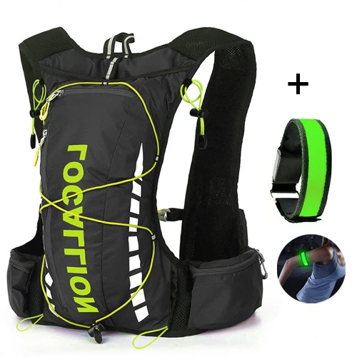 only bag and led NEWBOLER 8L для женщин и мужчин марафон гидратация жилет пакет для 2L воды мешок Велоспорт Пешие прогулки сумка открытый спортивный Трейл бег рюкзак - Цвет: only bag and led
