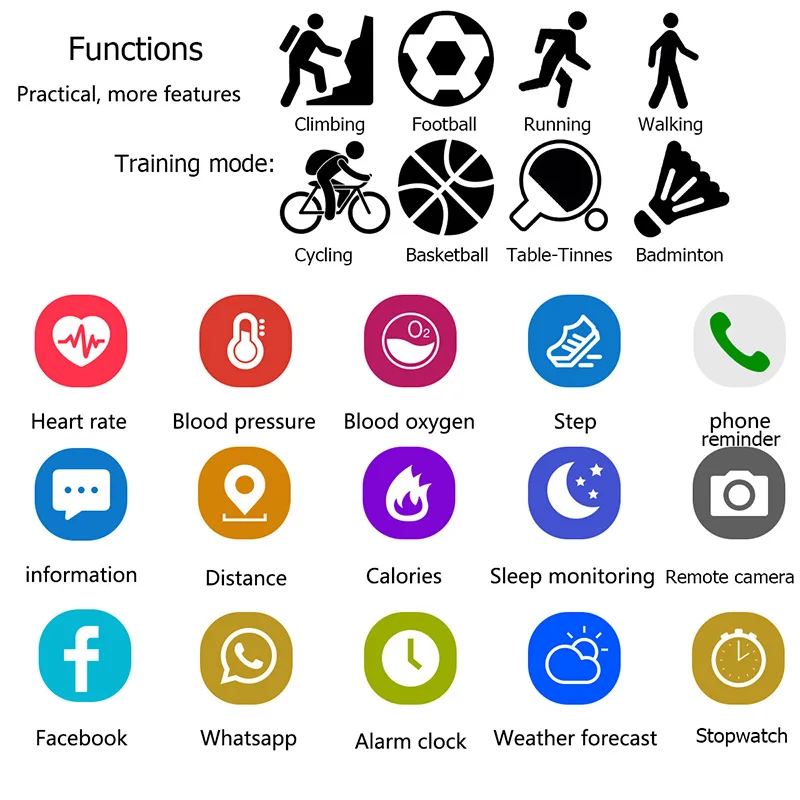 Умный браслет с функцией измерения пульса и давления|bluetooth wristband|heart rate blood pressuresmart