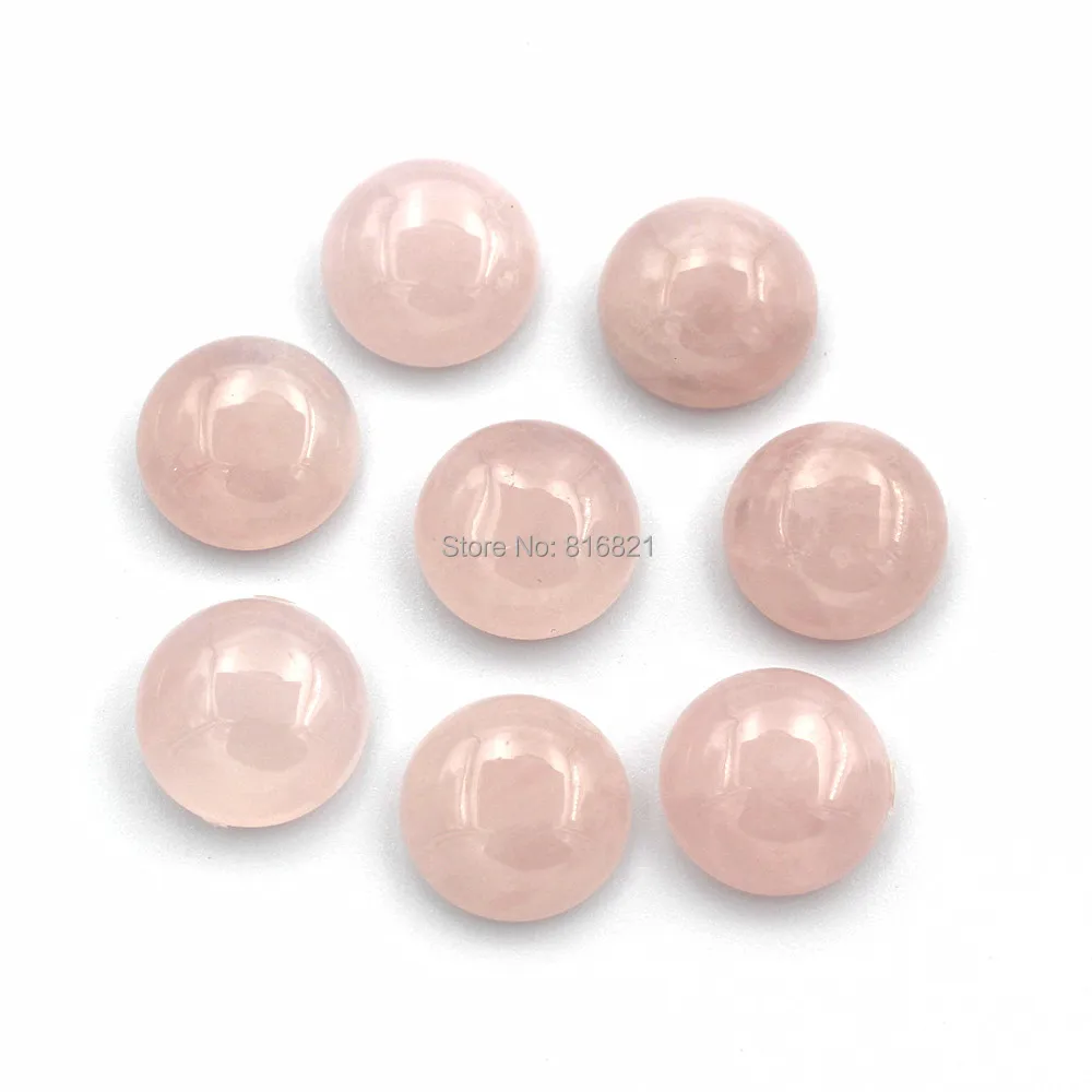 (12 шт./лот) купольные круглые кабошоны из розового кварца бусины натурального