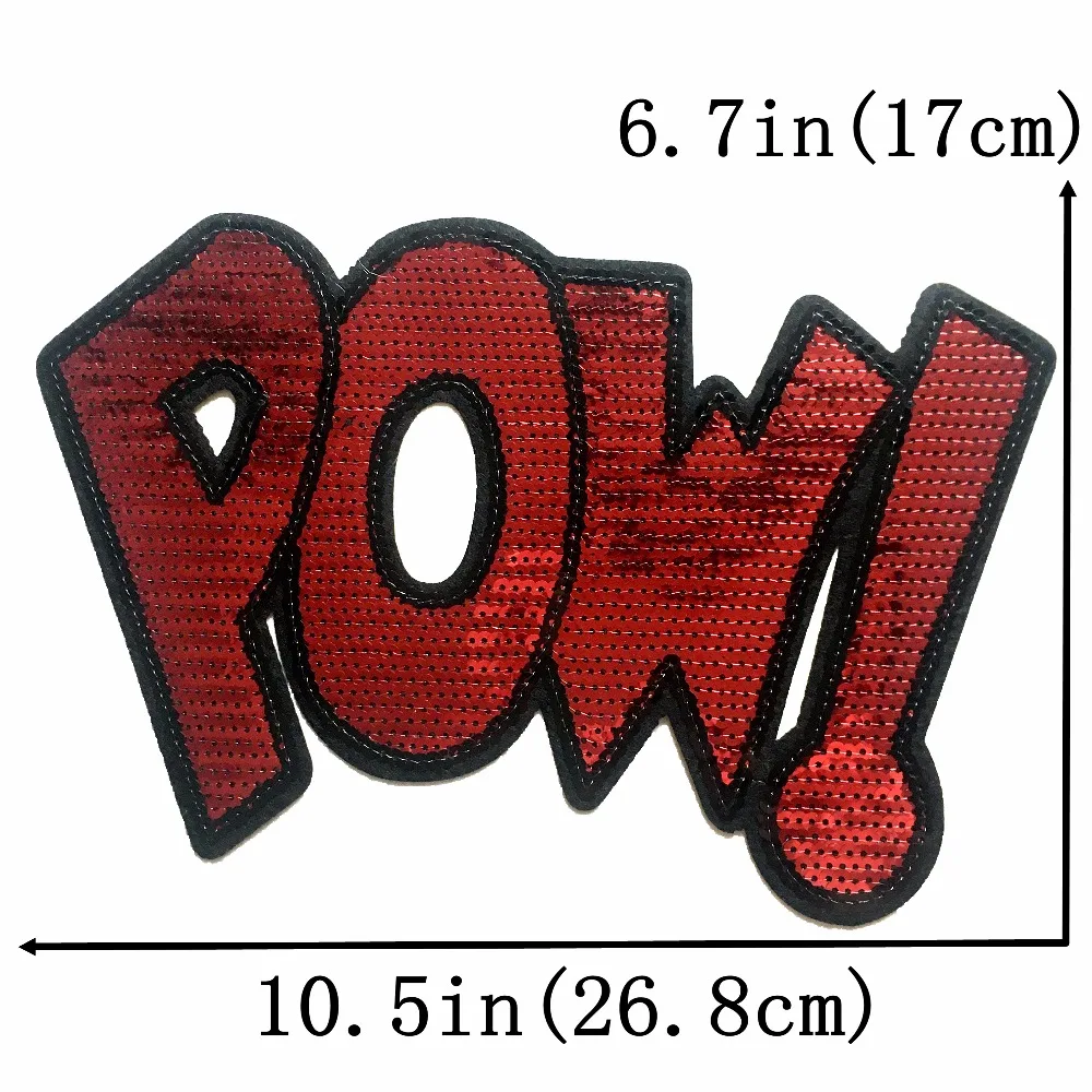 Блестки POW 2 шт.! Нашивки с буквами для одежды патчи блестками вышивки утюгом