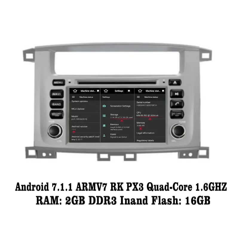 Liislee Android 7 1 2G ram для Toyota Land Cruiser 100 автомобильный Радио аудио и видео мультимедийный
