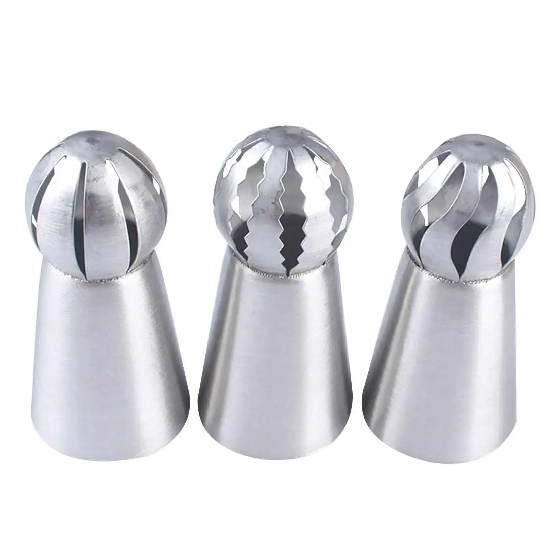 

3PCs/Set Cake Icing Nozzles Russian Piping Tips Lace Mold Pastry Cake Decorating Tool Stainless Steel Kitchen Baking Pastry Tool