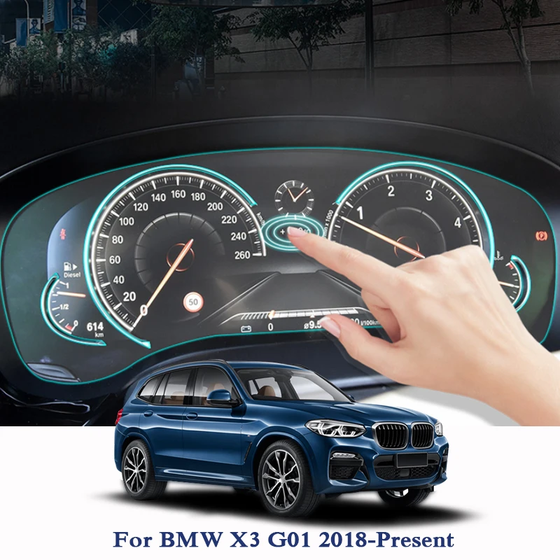 Для BMW X3 G01 2018 настоящий автомобильный Стайлинг GPS навигационный экран Стеклянная