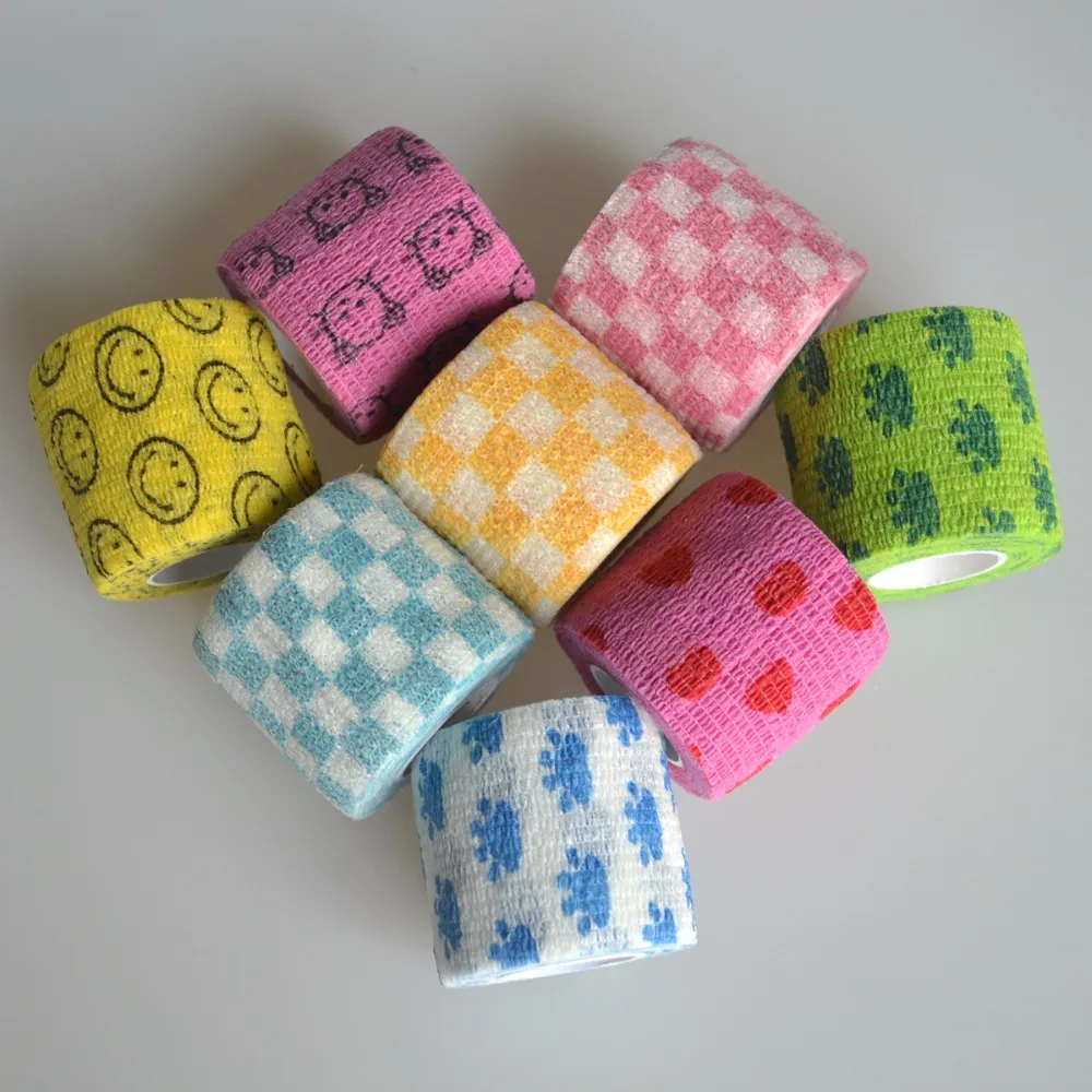 100 шт./лот самоклеящаяся эластичная повязка Водонепроницаемая спортивная лента