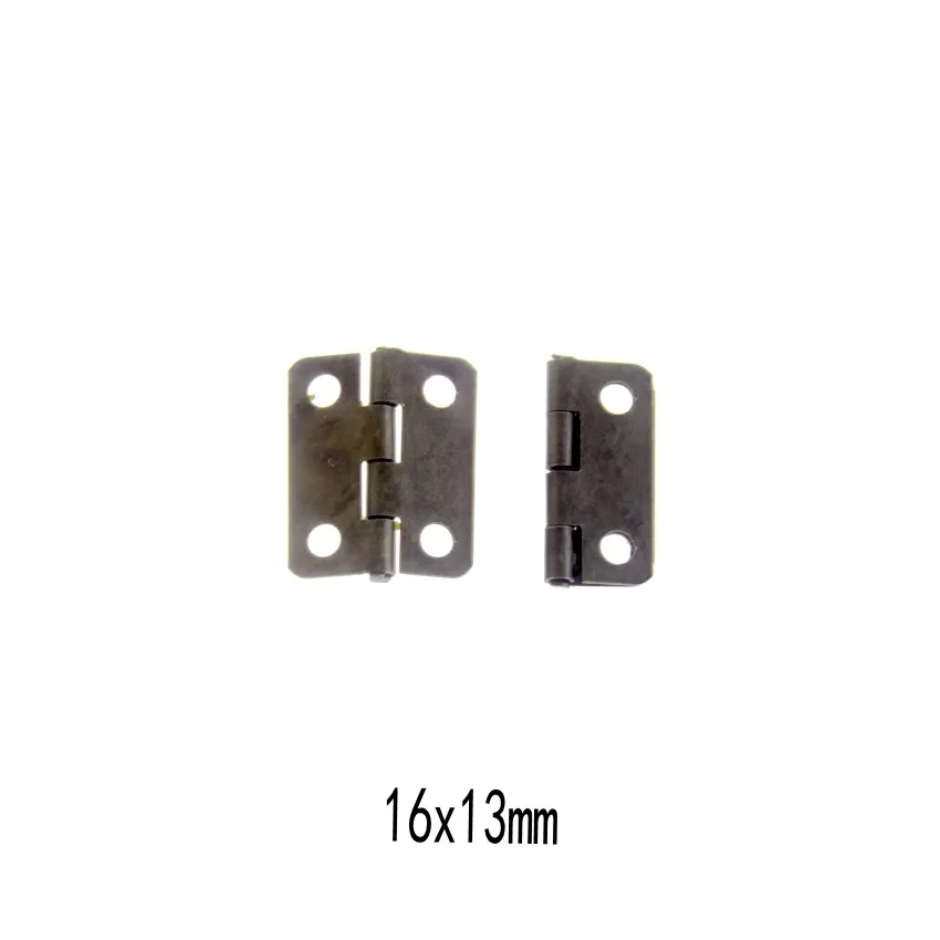 16x13mm Bronze 10 компл. Золотые/серебряные/бронзовые дверные петли ящика шкафа Ювелирная коробка декоративные петли для мебельной фурнитуры - Цвет: 16x13mm Bronze
