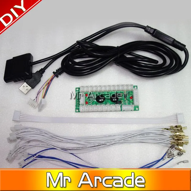 Аркадный джойстик набор сделай сам USB кодировщик для ПК/ps2/PS3 Sanwa аркадных игр +