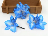 3pcslot beach hawaii bridal blue flowers accessories orchid hair pins clips women girls brooch party headdress prom headpieces