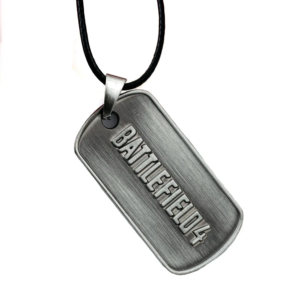 FPS игра BATTLEFIELD 4 кулон с биркой для собак надпись логотип сплав кожа цепь чокер