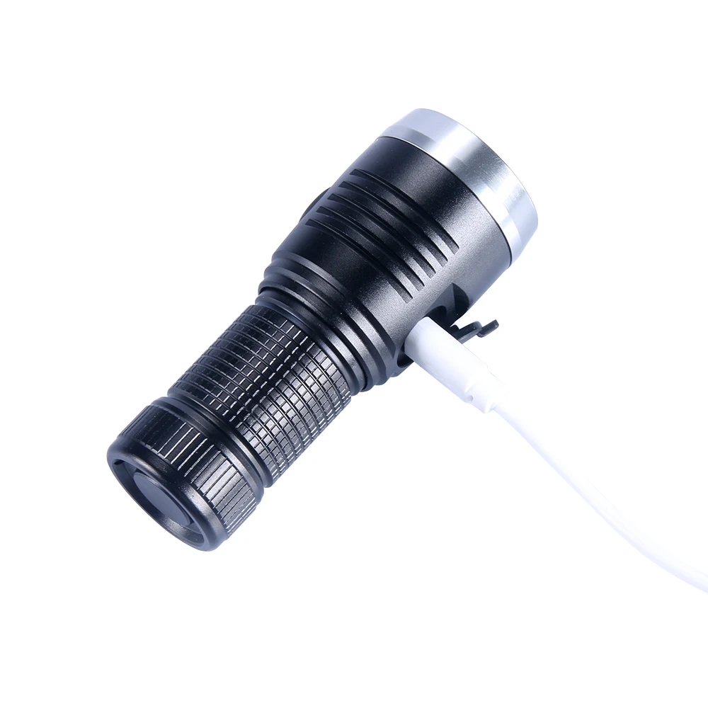 USB фонарик с прямой зарядкой от 3 режима маленький светодиодный мини