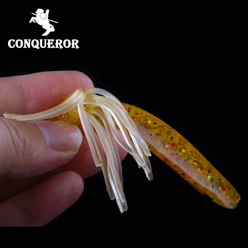 Conqueror новая яркая Мягкая приманка черви искусственная рыболовная Jig swim Shad