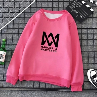 watermelon red Marcus& martinus Для женщин толстовки Высокое качество флис зима-осень Толстовка Harajuku в стиле «хип-хоп» свитшот с надписью DJ Moletom Feminino - Цвет: watermelon red