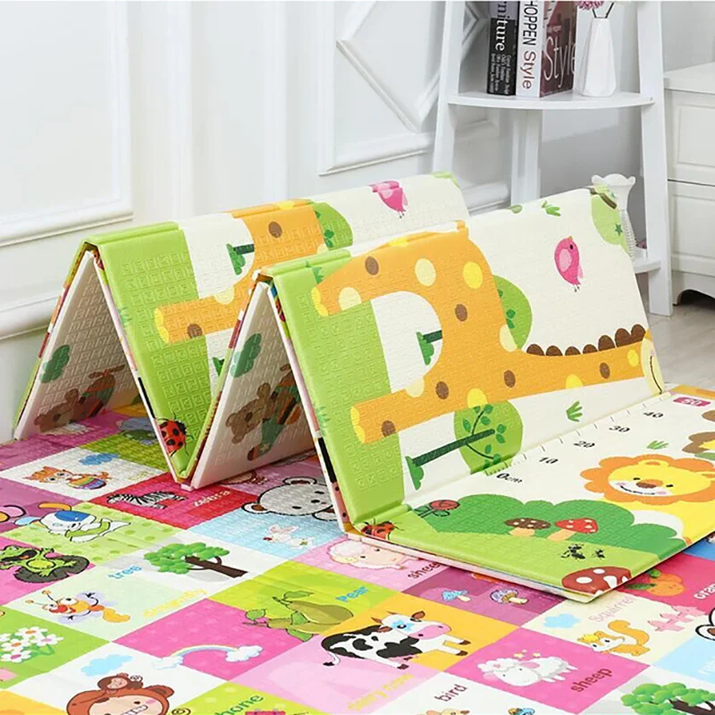 Складной Игровой коврик 180x200 см ребенка играть мат Xpe головоломки развивающий Tapis