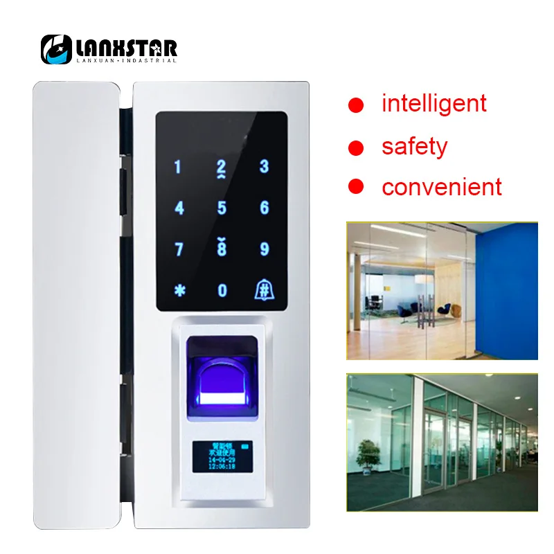 Стеклянная дверь Lanxstar интеллектуальный электронный дверной замок сенсорный