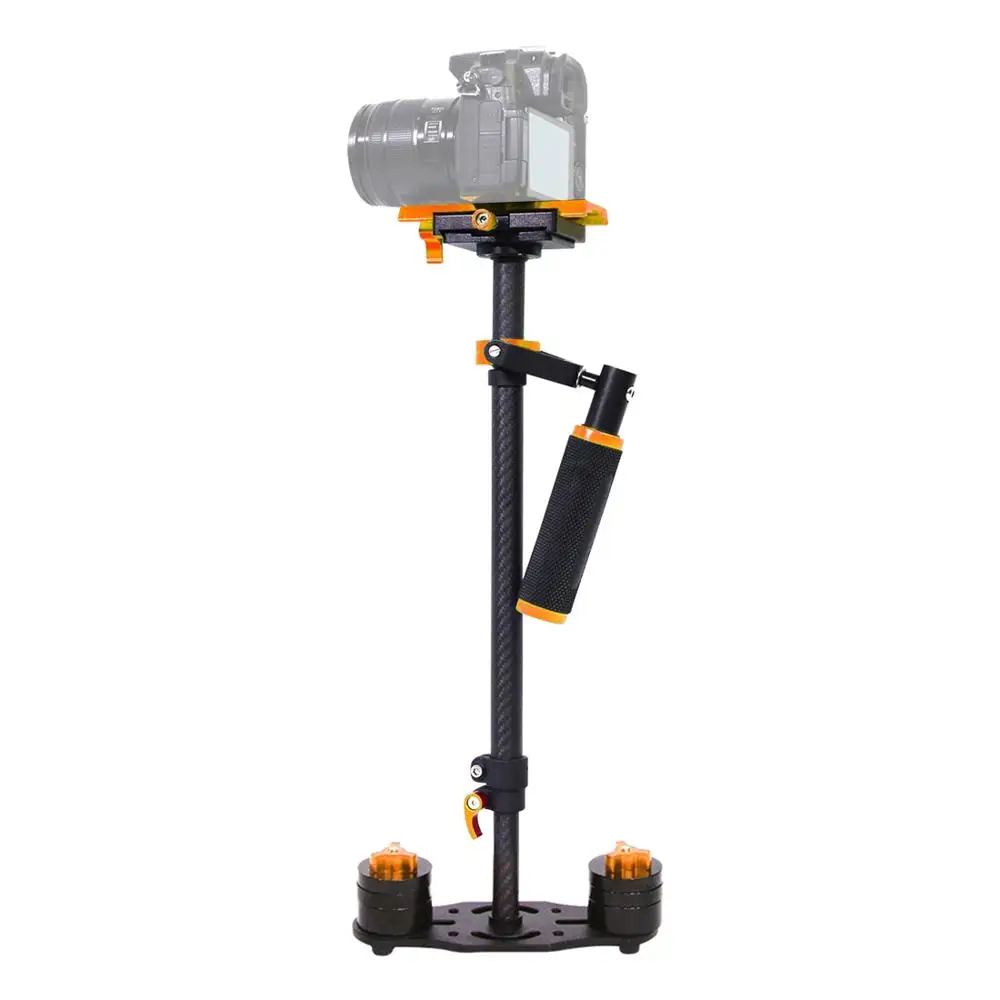 orange PULUZ 38,5-61 см Ручной Стабилизатор из углеродного волокна для камеры DSLR видеокамера DV GoPro держатель для камеры Glidecam Steadicam - Цвет: orange