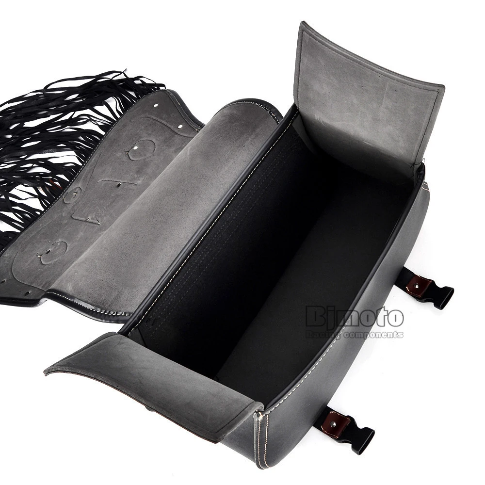 BJMOTO 2X мотоциклетная седельная сумка из искусственной кожи с кисточками Scoote Rider мотоциклетная багажная седельные сумки для хранения для Harley Honda Yamaha