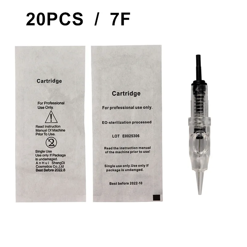20PCS 7F Needles Новейший Премиум Швейцарский Мотор японские подшипники Перманентный макияж машина бровей роторная татуировка машина ручка Maquina De Tatuagem - Цвет: 20PCS 7F Needles
