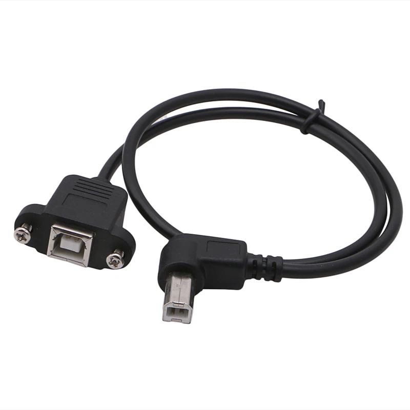 Новейший 50 см Удлинительный Кабель USB 2 0 B штекер гнездо принтера Панель