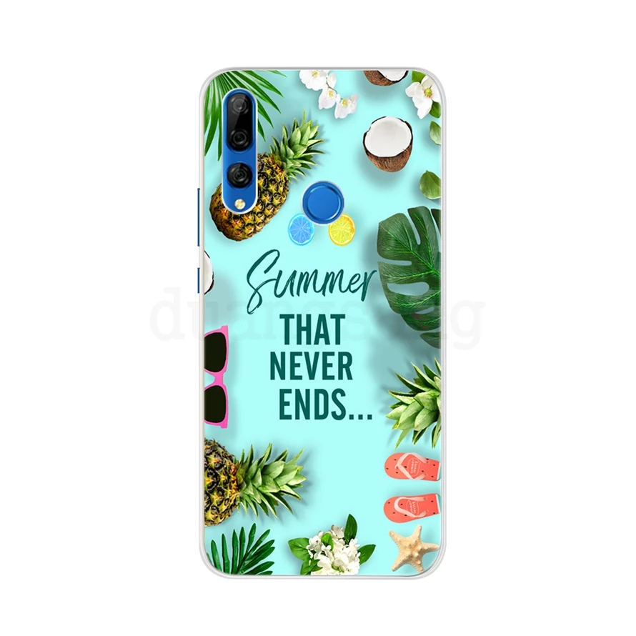 Для Fundas huawei P Smart Z чехол силиконовый 3D мягкий, симпатичный, из ТПУ с мультяшными цветами Прозрачный чехол для телефона для huawei P Smart Z STK-LX1